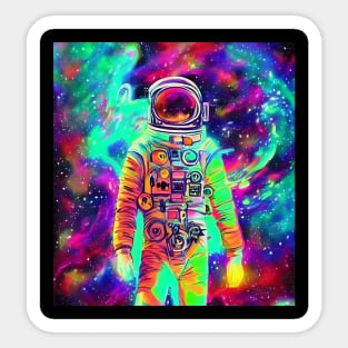 Vibrant Astronaut & Galaxy Sticker